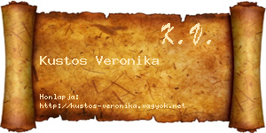 Kustos Veronika névjegykártya